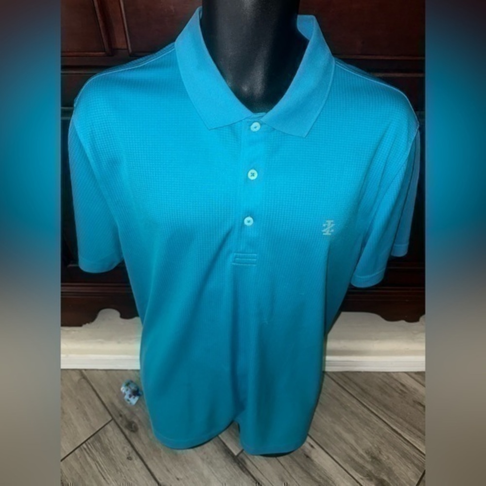 Men’s pre own as is Izod Blue golf polo shirt size L Large